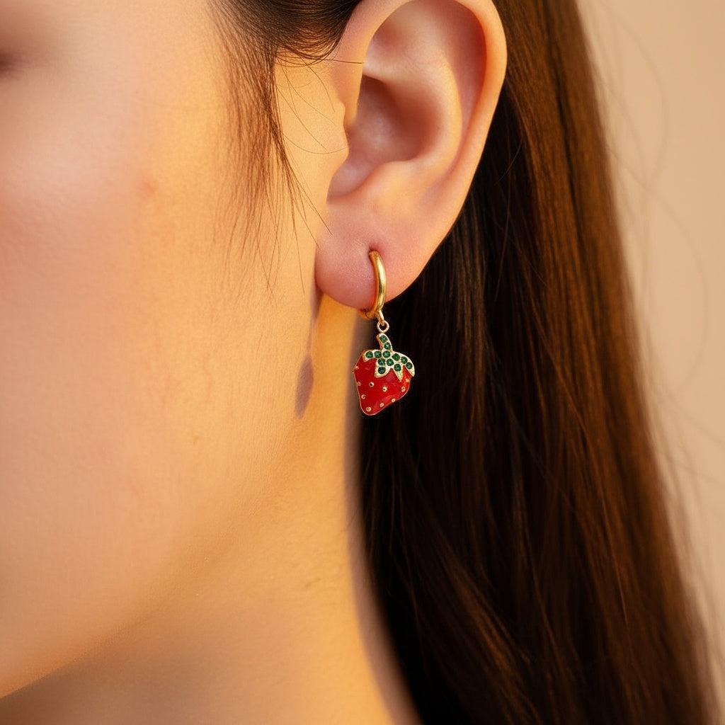 „Ivisira“ Diamond Strawberry Ohrringe