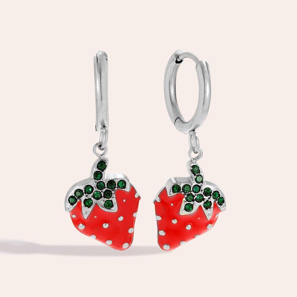 „Ivisira“ Diamond Strawberry Ohrringe
