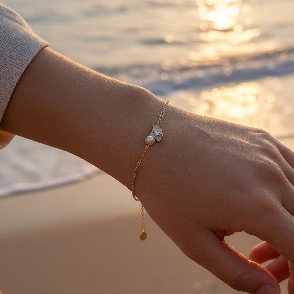 „Ivivia“ Schell And Pearl Armband