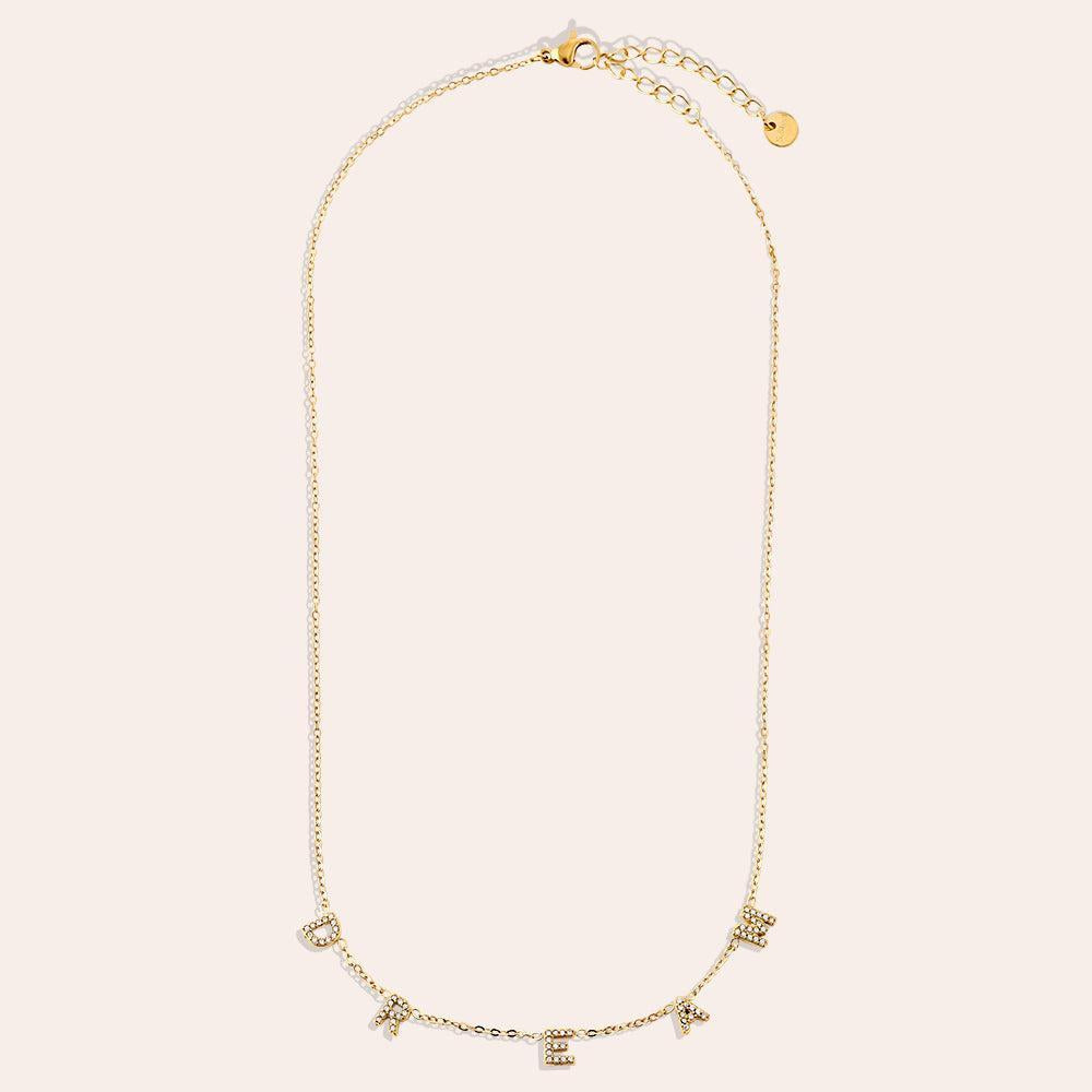 "Kiravelara" Diamond DREAM Edelstahl Halskette-Goldharmonie