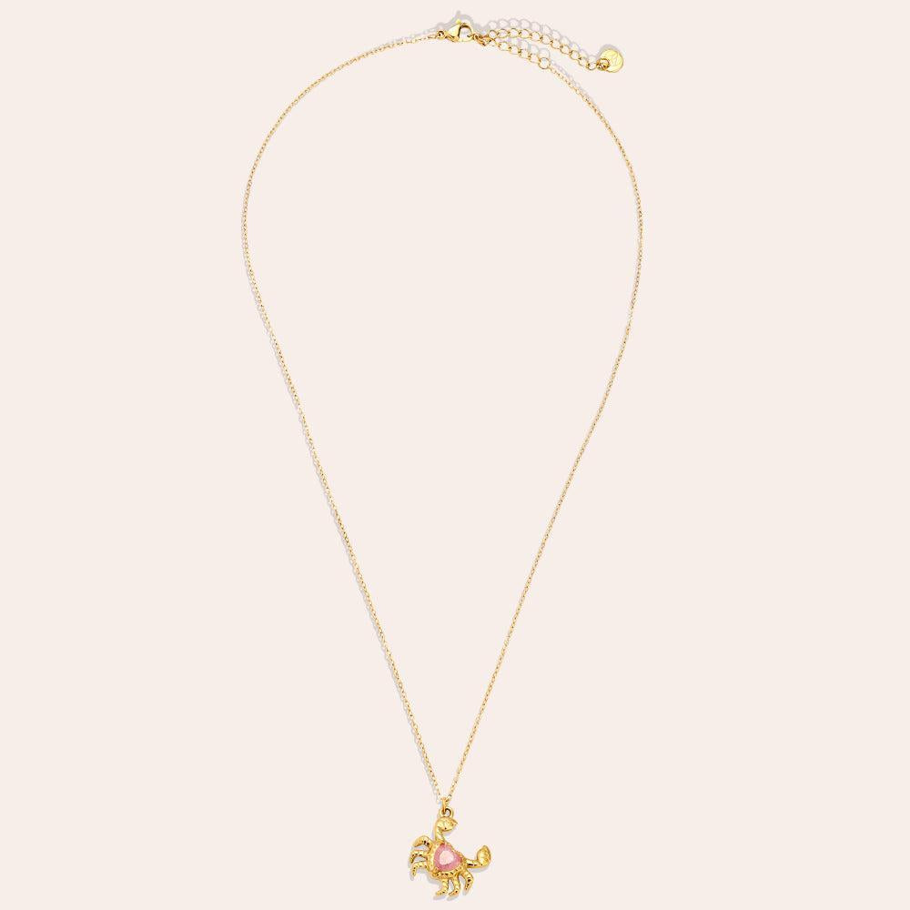 "Liraiane" Crab And Diamond Edelstahl Halskette-Goldharmonie