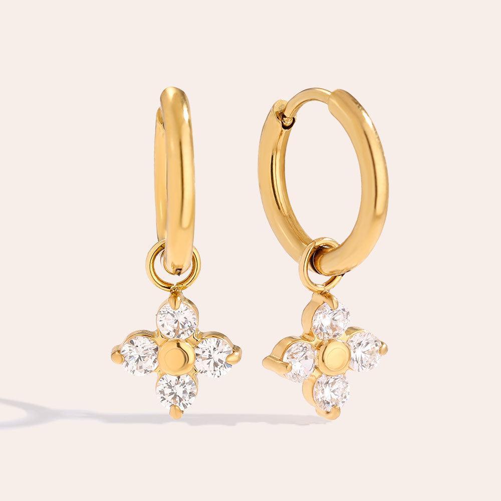 „Liralina“ Diamond Nice Flower Ohrringe-Goldharmonie