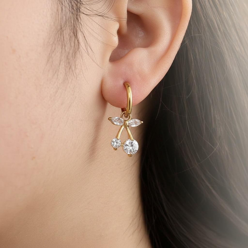 „Liranella“ Cherry Diamond Ohrringe
