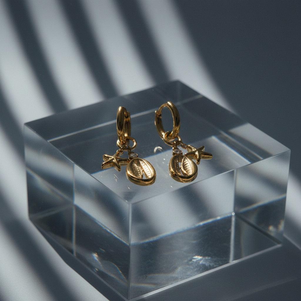 „Liranira“ Sea Life And Diamond Ohrringe