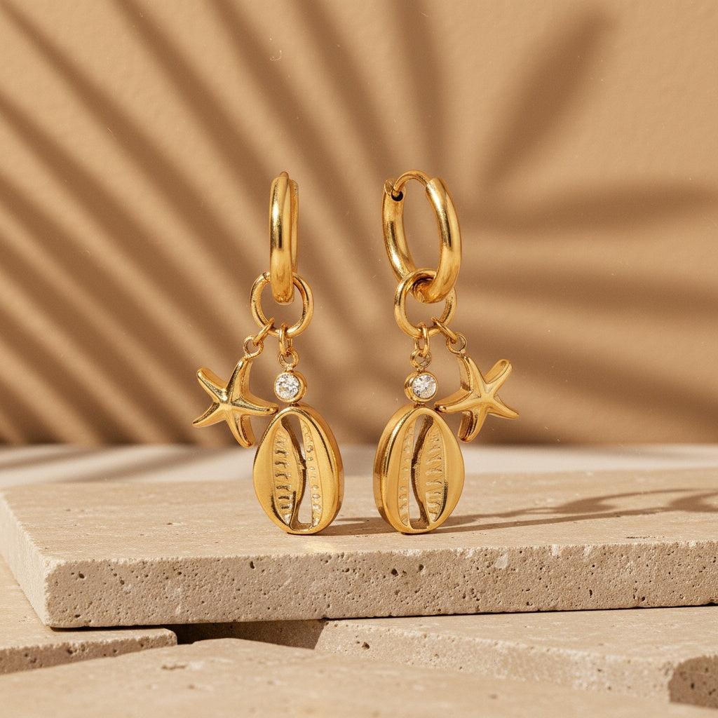 „Liranira“ Sea Life And Diamond Ohrringe