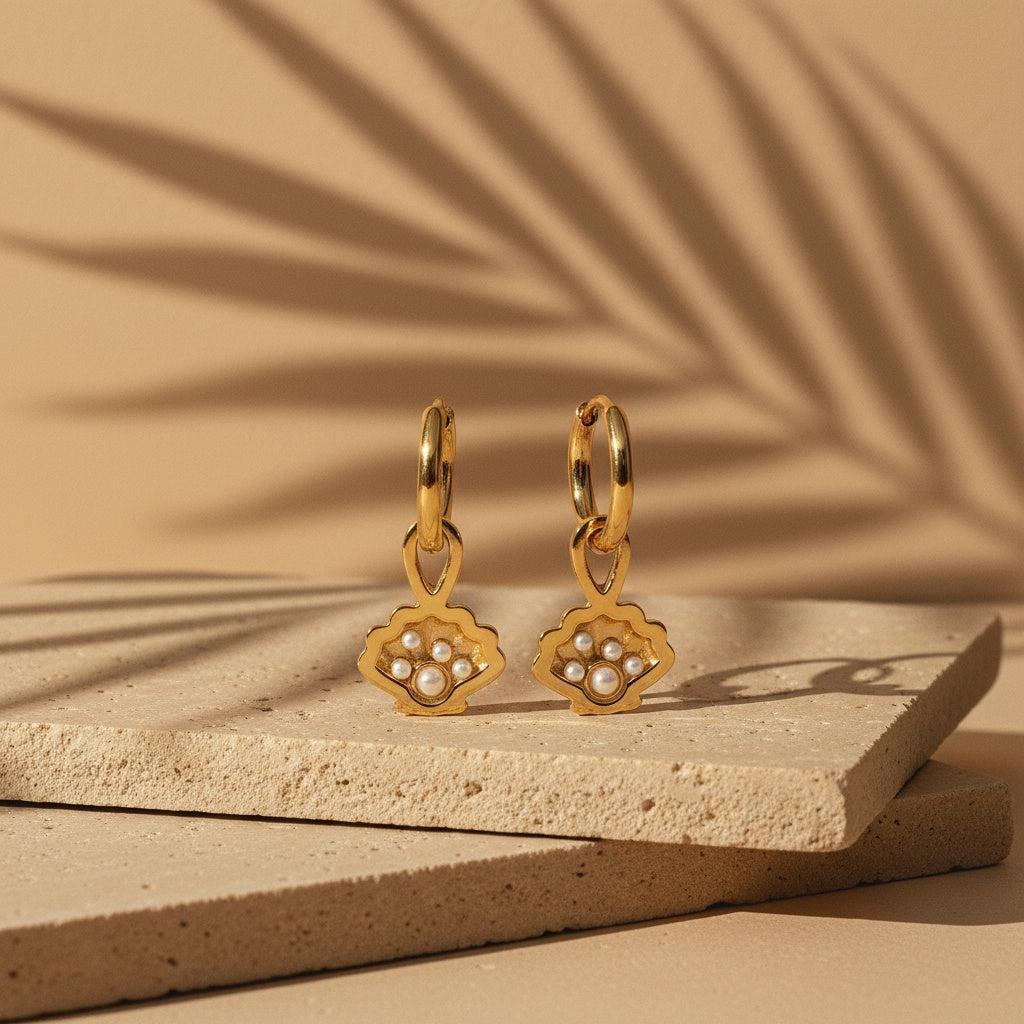 „Liraniraa“ Shell And Pearl Ohrringe