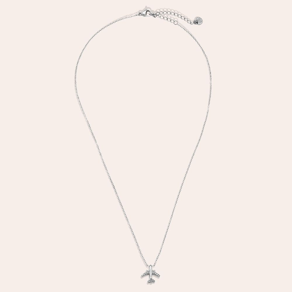 "Lirayne" Diamond Airplane Edelstahl Halskette