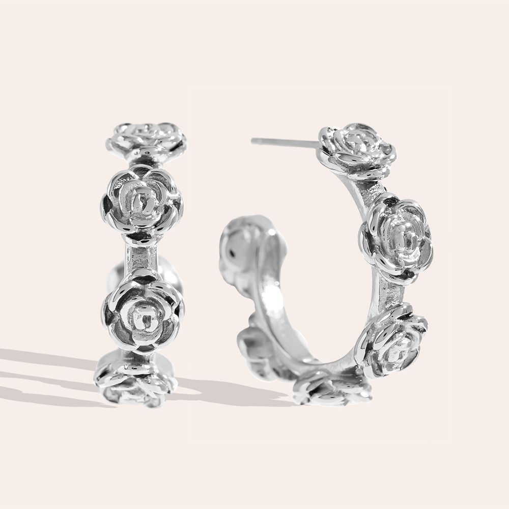 „Loratara“ Rose Hoop Ohrringe