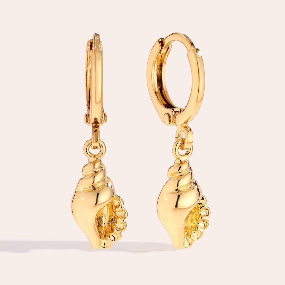 „Lumilira“ Conch Vergoldete Ohrringe-Goldharmonie
