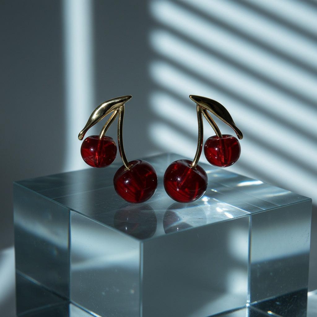 „Luminora“ Red Cherry Ohrringe