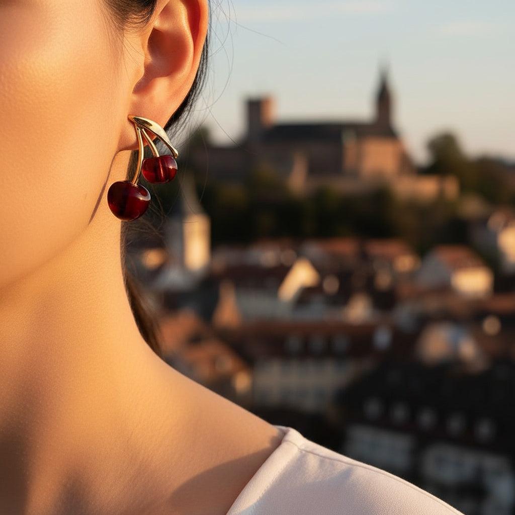 „Luminora“ Red Cherry Ohrringe