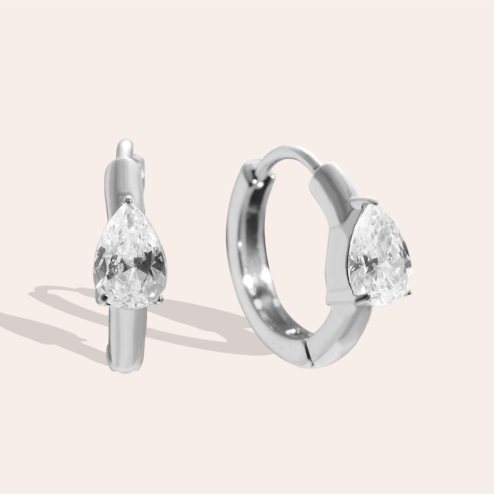 „Lumitarae“ Diamond Drop Hoop Ohrringe