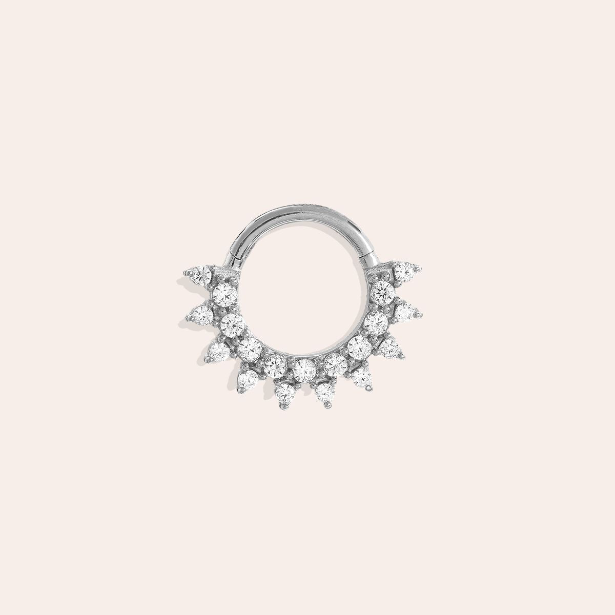 „Lumivia“ Half Diamonds Sun Circle Ohrringe
