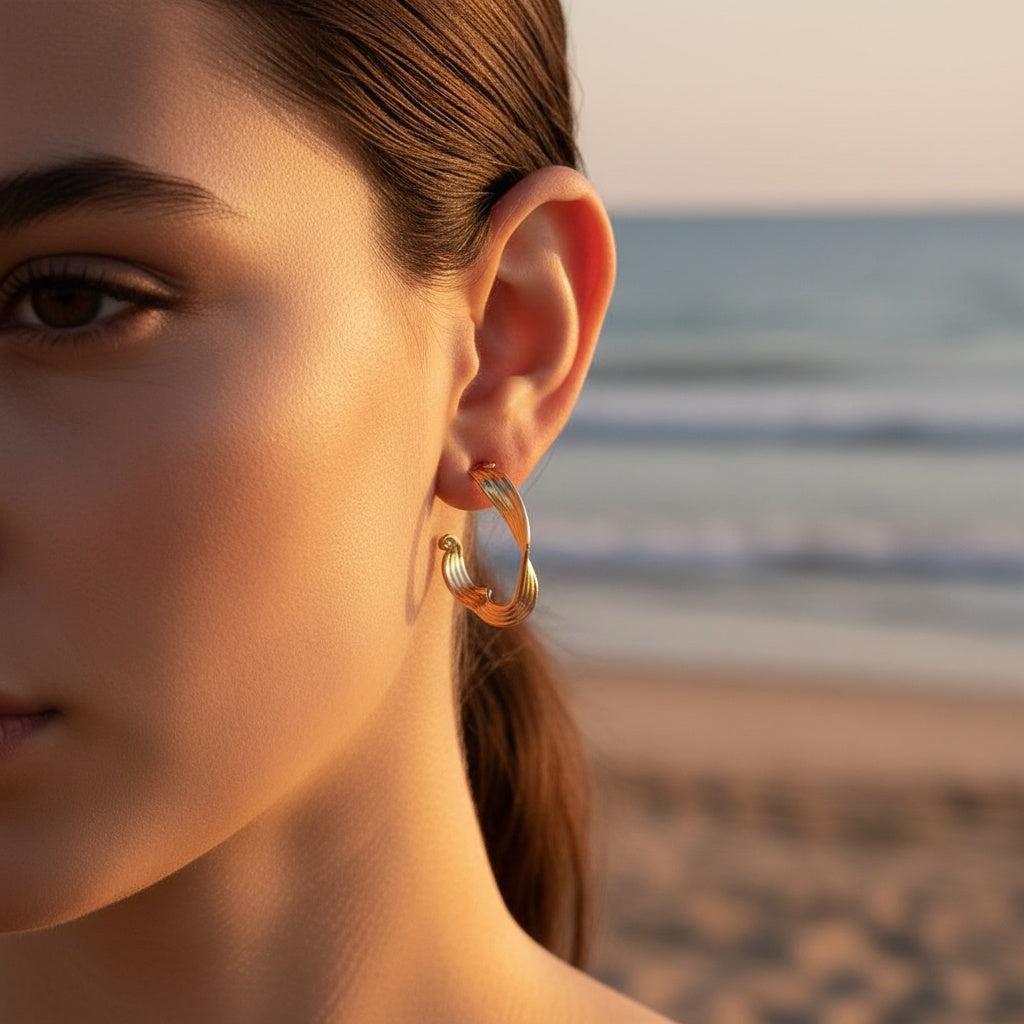 „Lumiviva“ Irregular Hoop Ohrringe