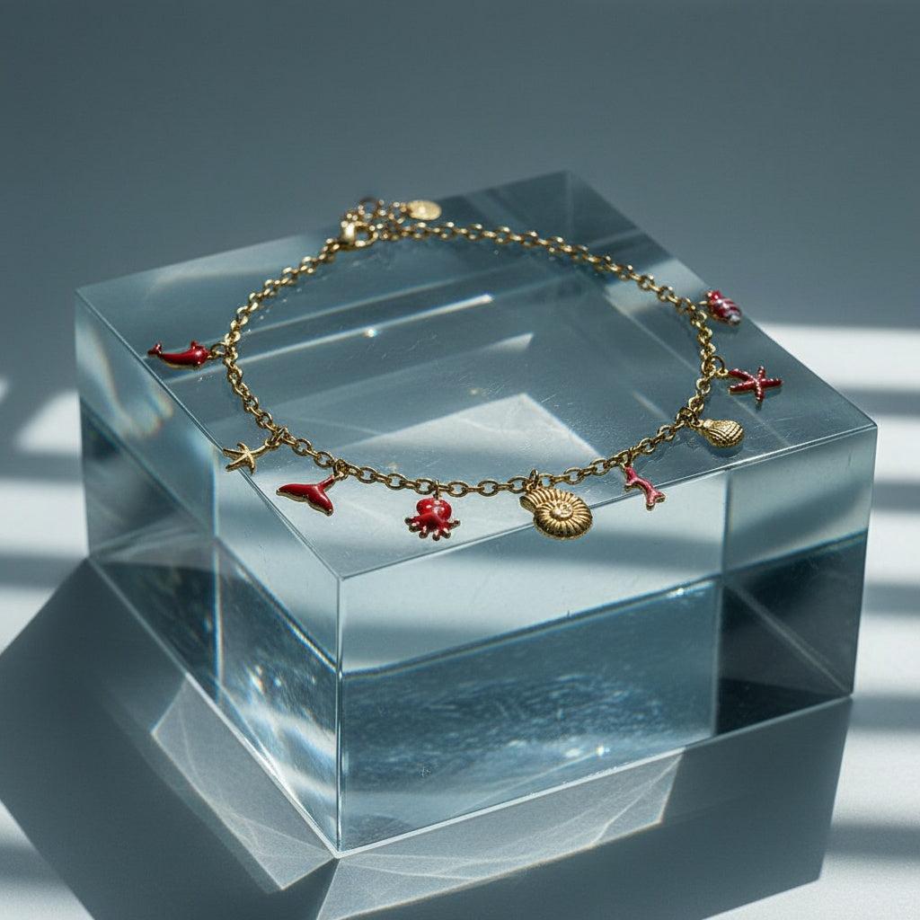 "Lunionara" Sweet Ocean Charms Edelstahl Halskette