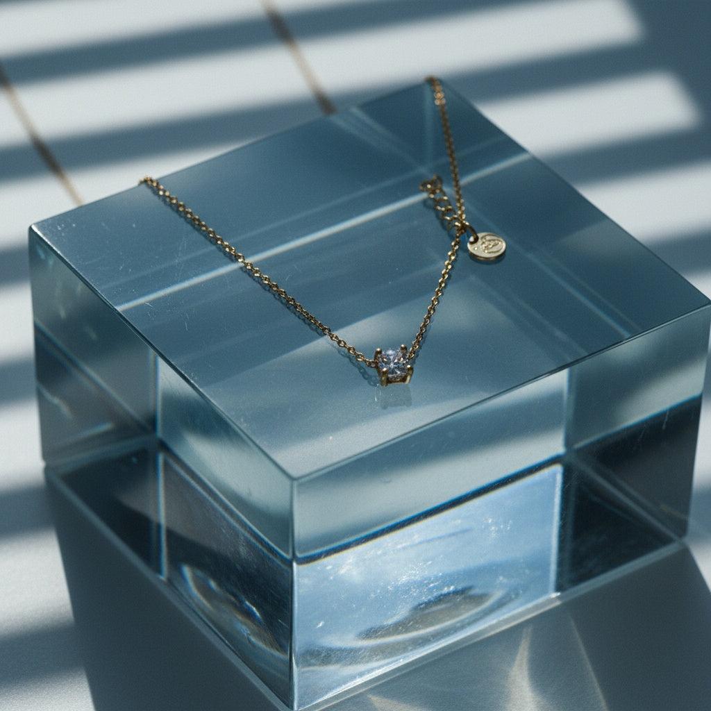 "Lunnarayne" Fine Diamond Edelstahl Halskette