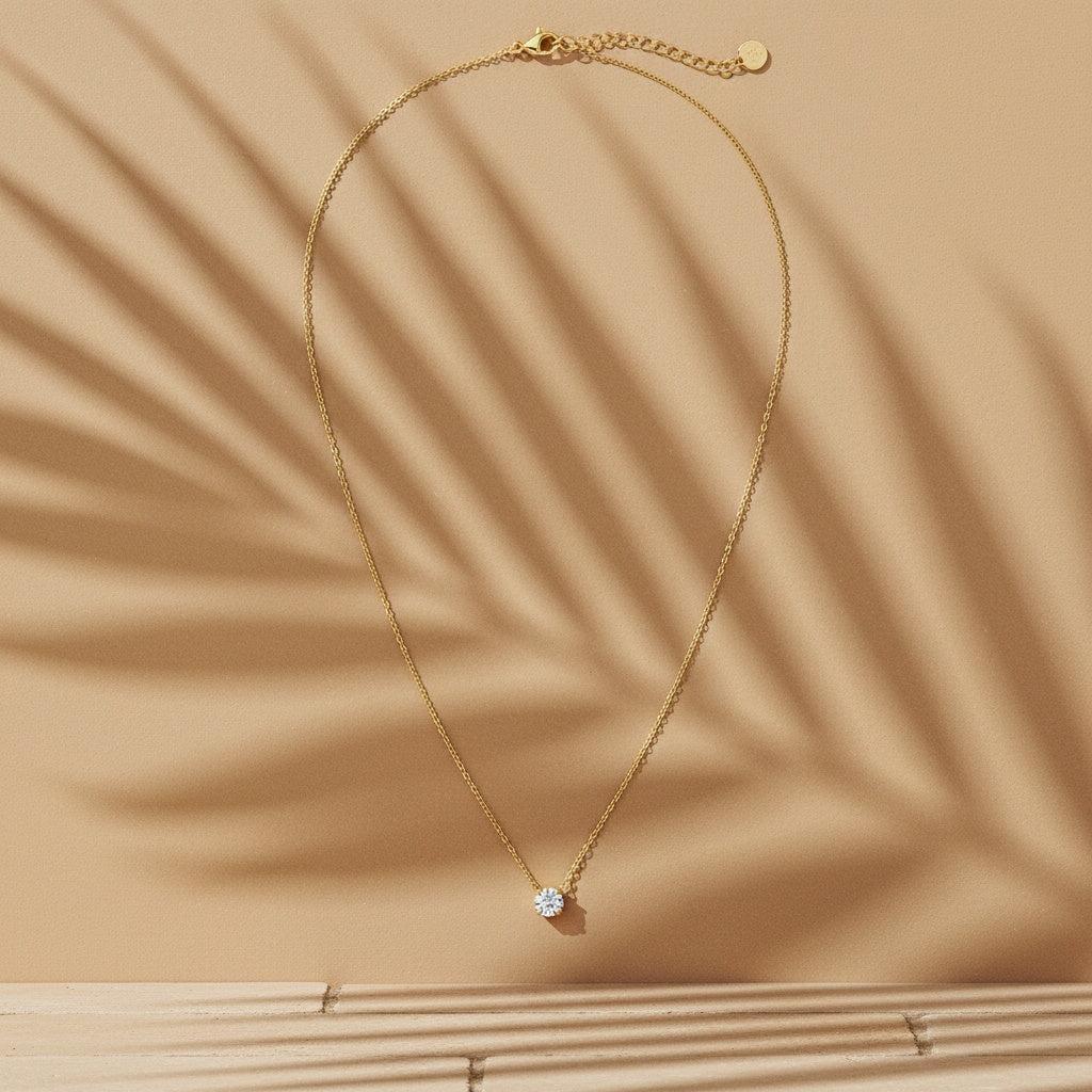 "Lunnarayne" Fine Diamond Edelstahl Halskette