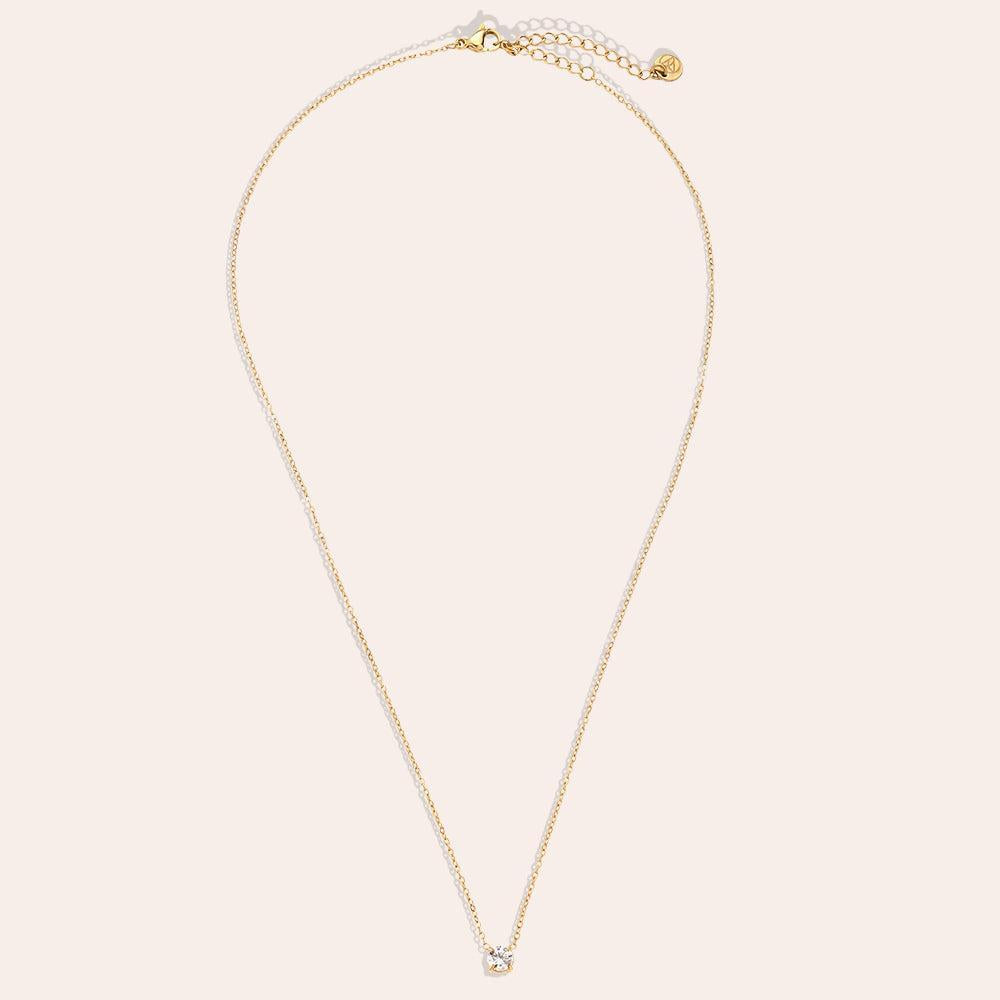 "Lunnarayne" Fine Diamond Edelstahl Halskette-Goldharmonie