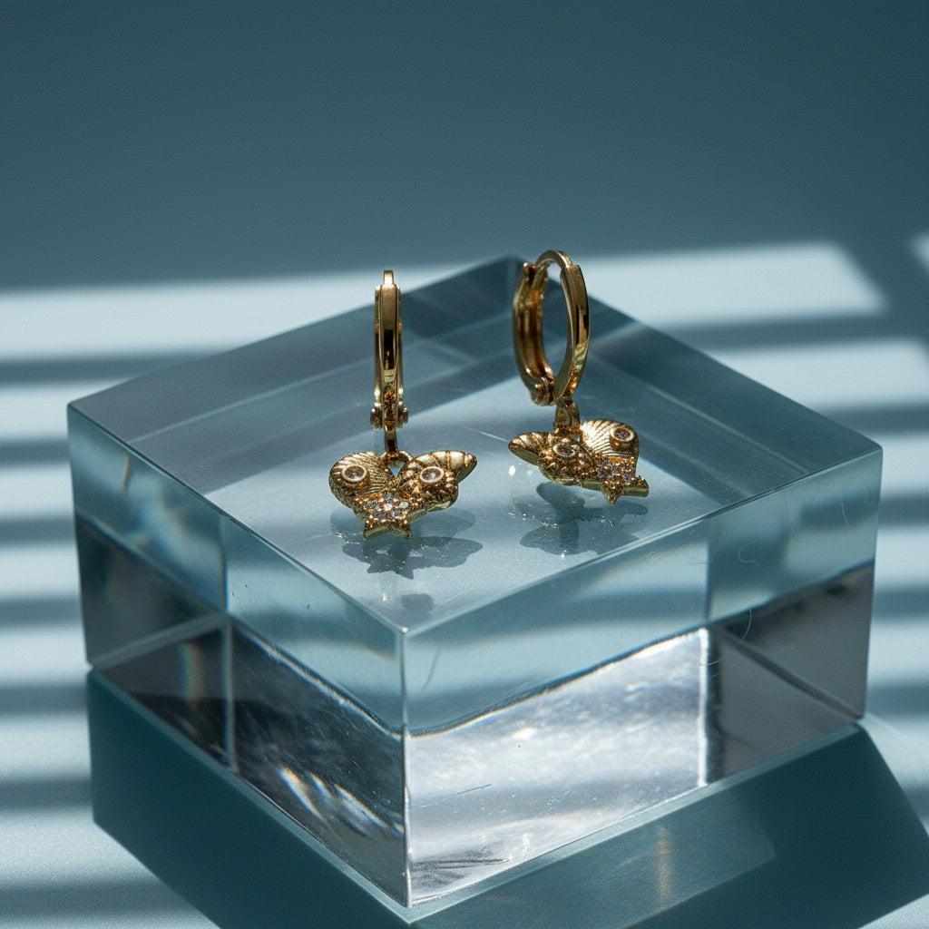 "Mariana" Oceanset Diamond vergoldete Ohrringe