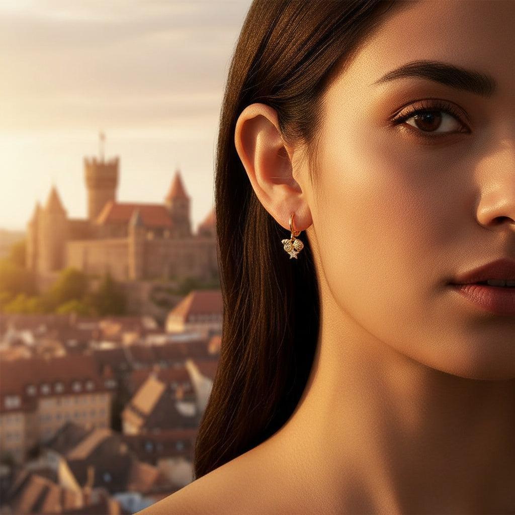 "Mariana" Oceanset Diamond vergoldete Ohrringe