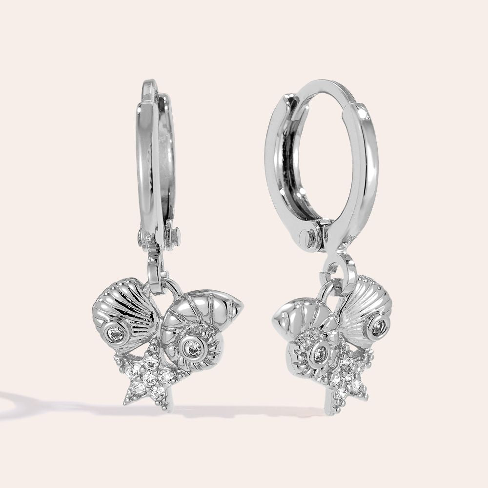 "Mariana" Oceanset Diamond vergoldete Ohrringe