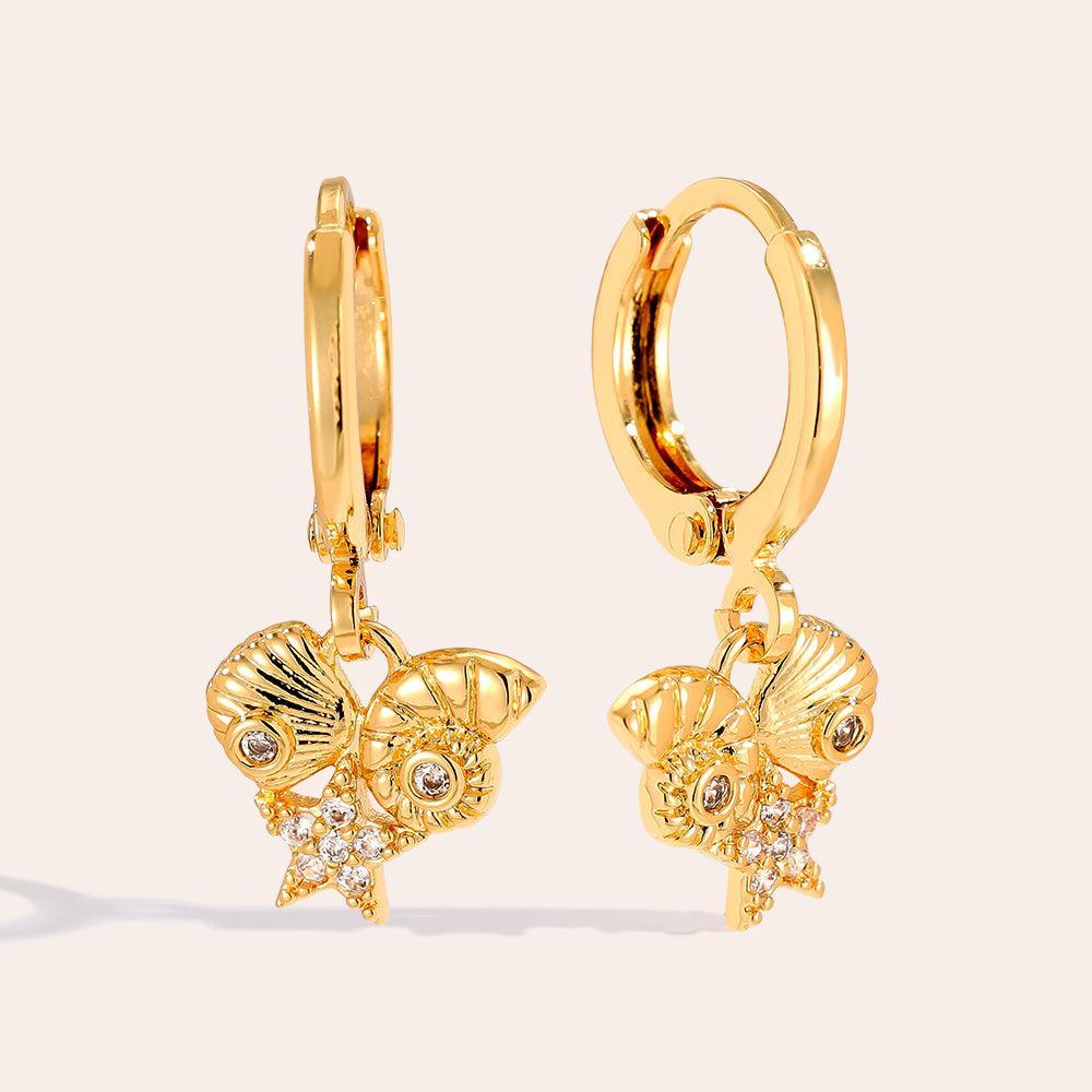 "Mariana" Oceanset Diamond vergoldete Ohrringe-Goldharmonie