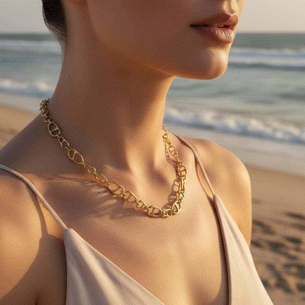 "Melianna" Many Nose Chain Edelstahl Halskette