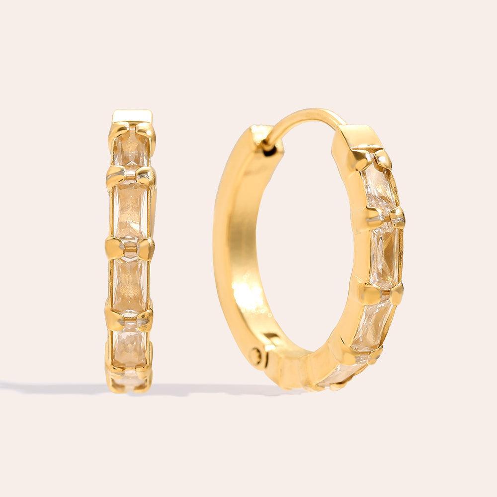 „Melinara“ Discontinuity Diamond Ohrringe-Goldharmonie