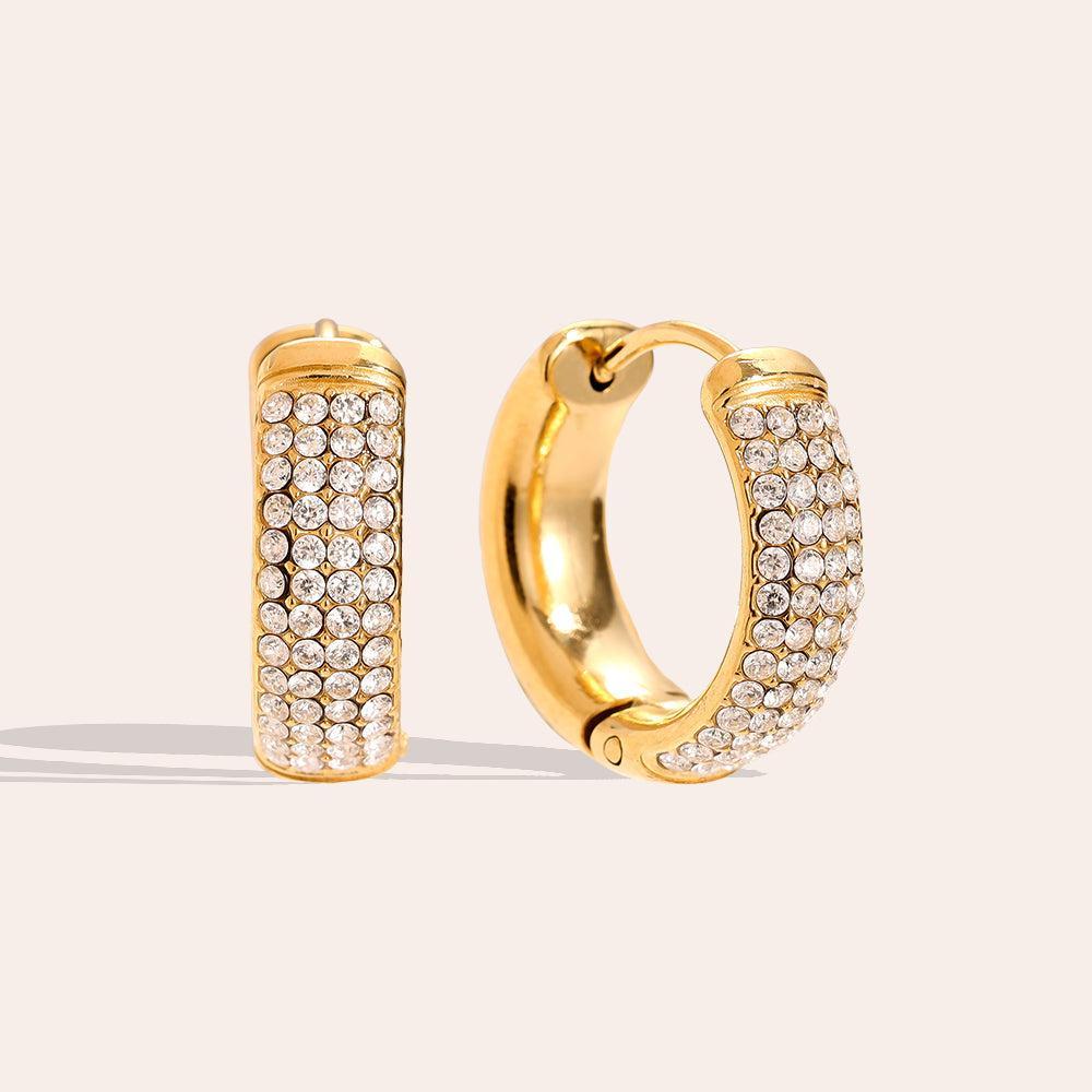 „Meliria“ Smooth Diamond Ohrringe-Goldharmonie