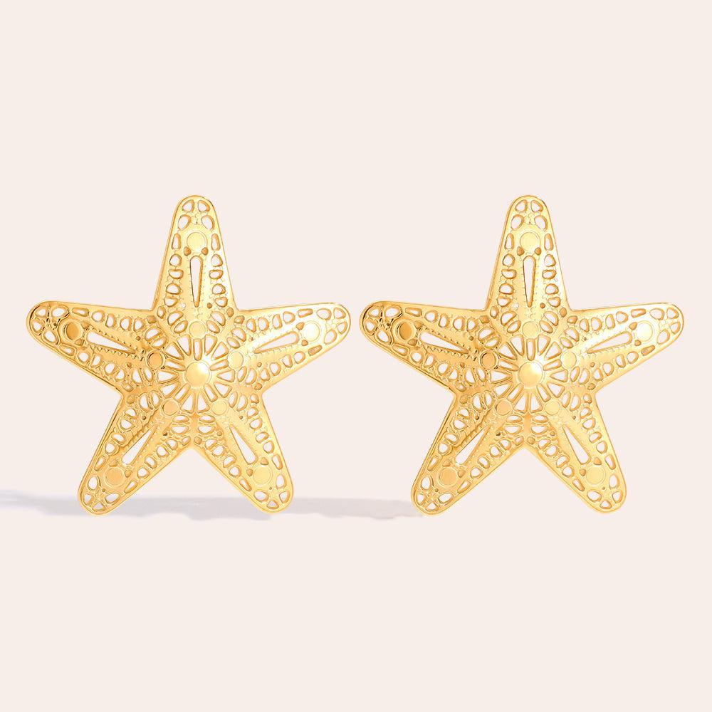 „Melitara“ Nice Sea Star Ohrringe-Goldharmonie