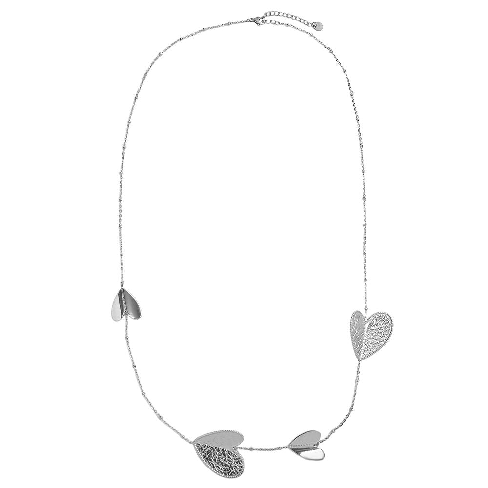 "Melivelara" Various Hearts Edelstahl Halskette