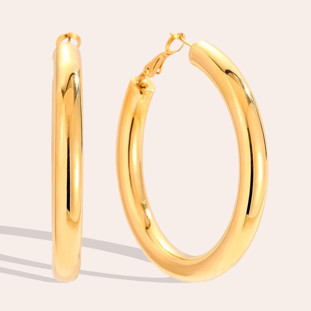 „Miralira“ Huge Hoop Ohrringe-Goldharmonie