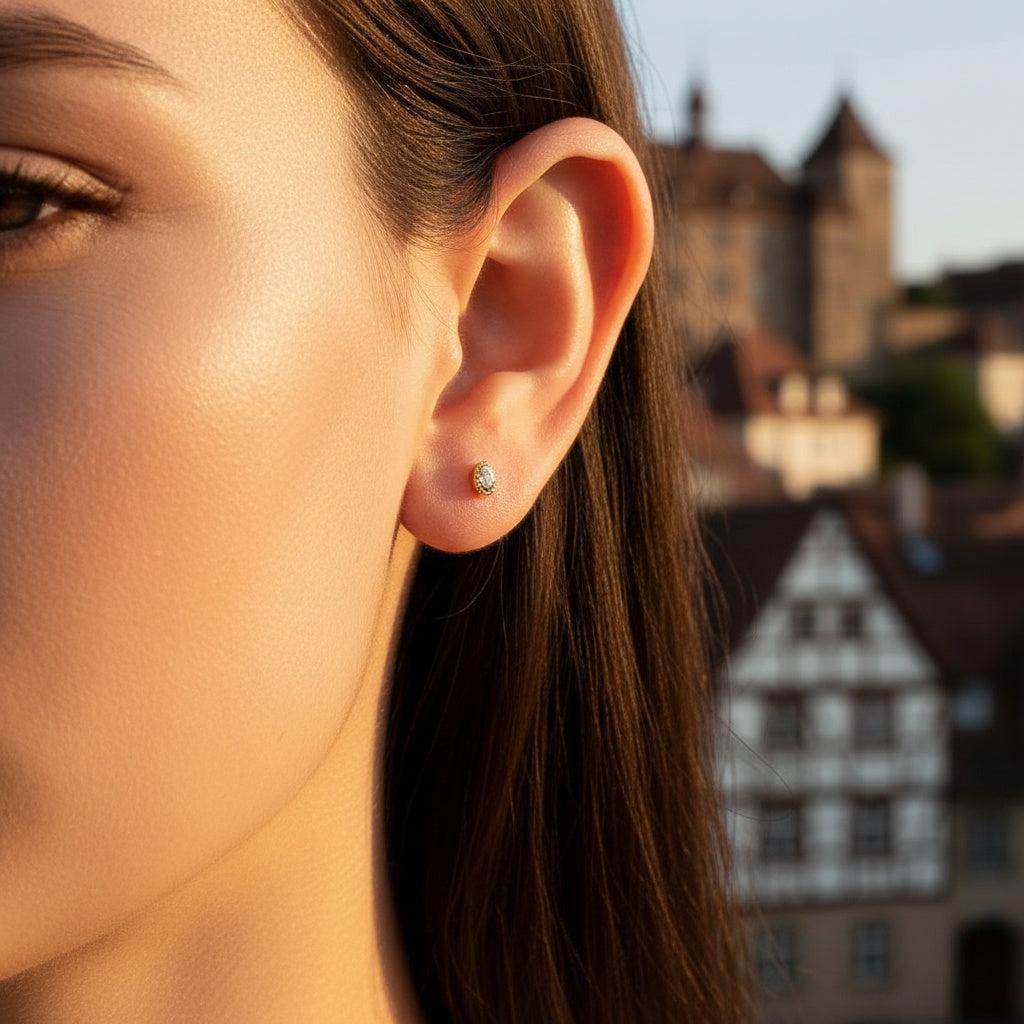 „Miranara“ Diamond Oval Ohrringe