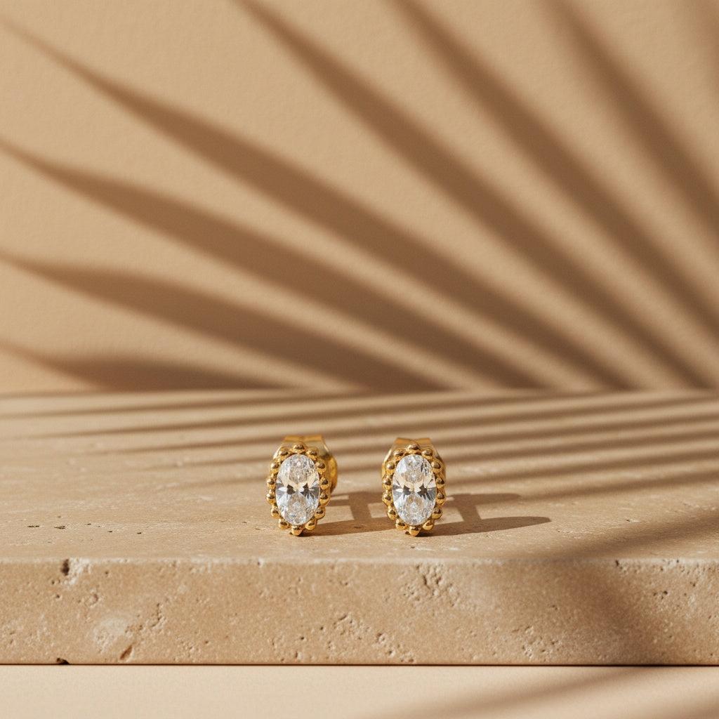 „Miranara“ Diamond Oval Ohrringe