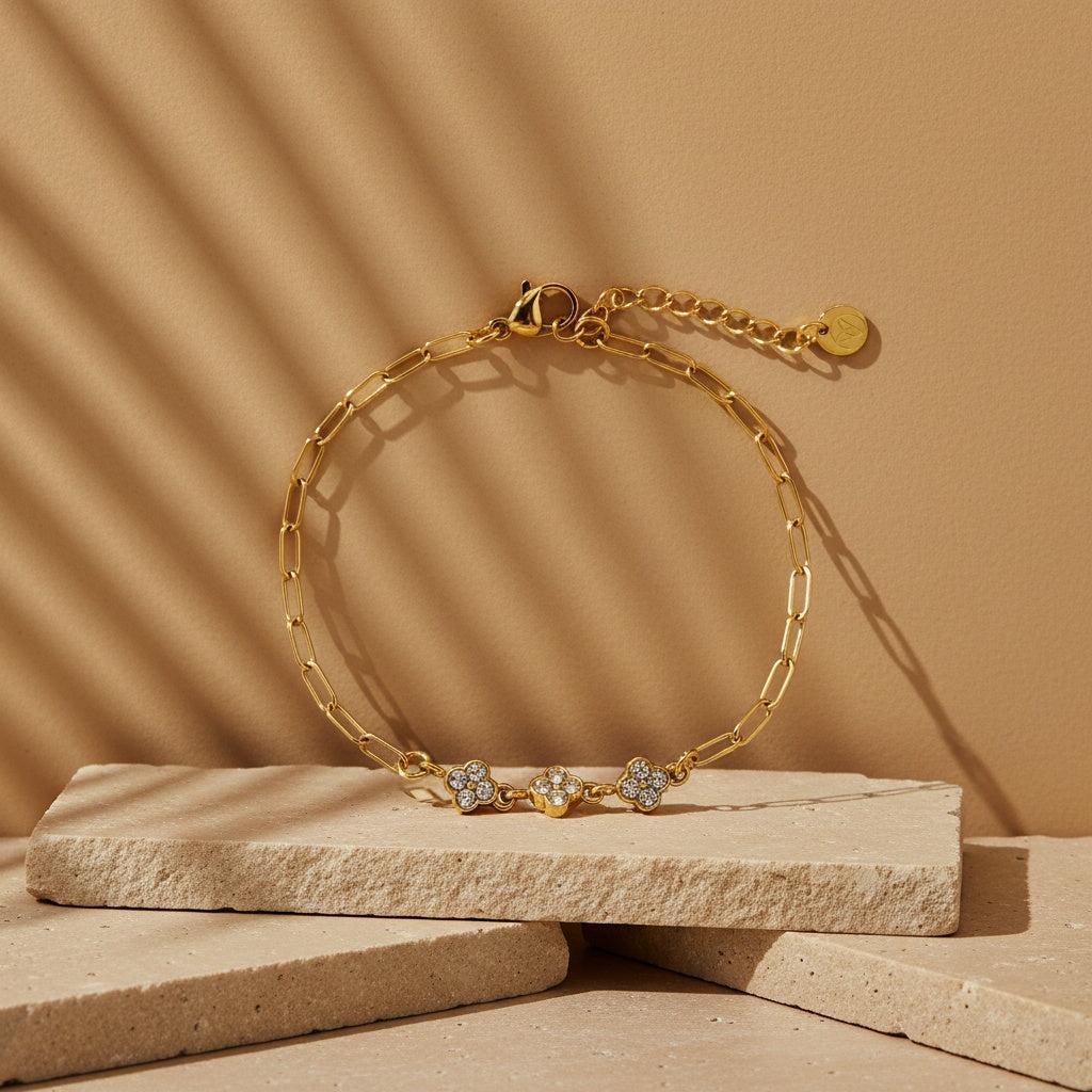 „Miranira“ Three Diamond Flowers Armband