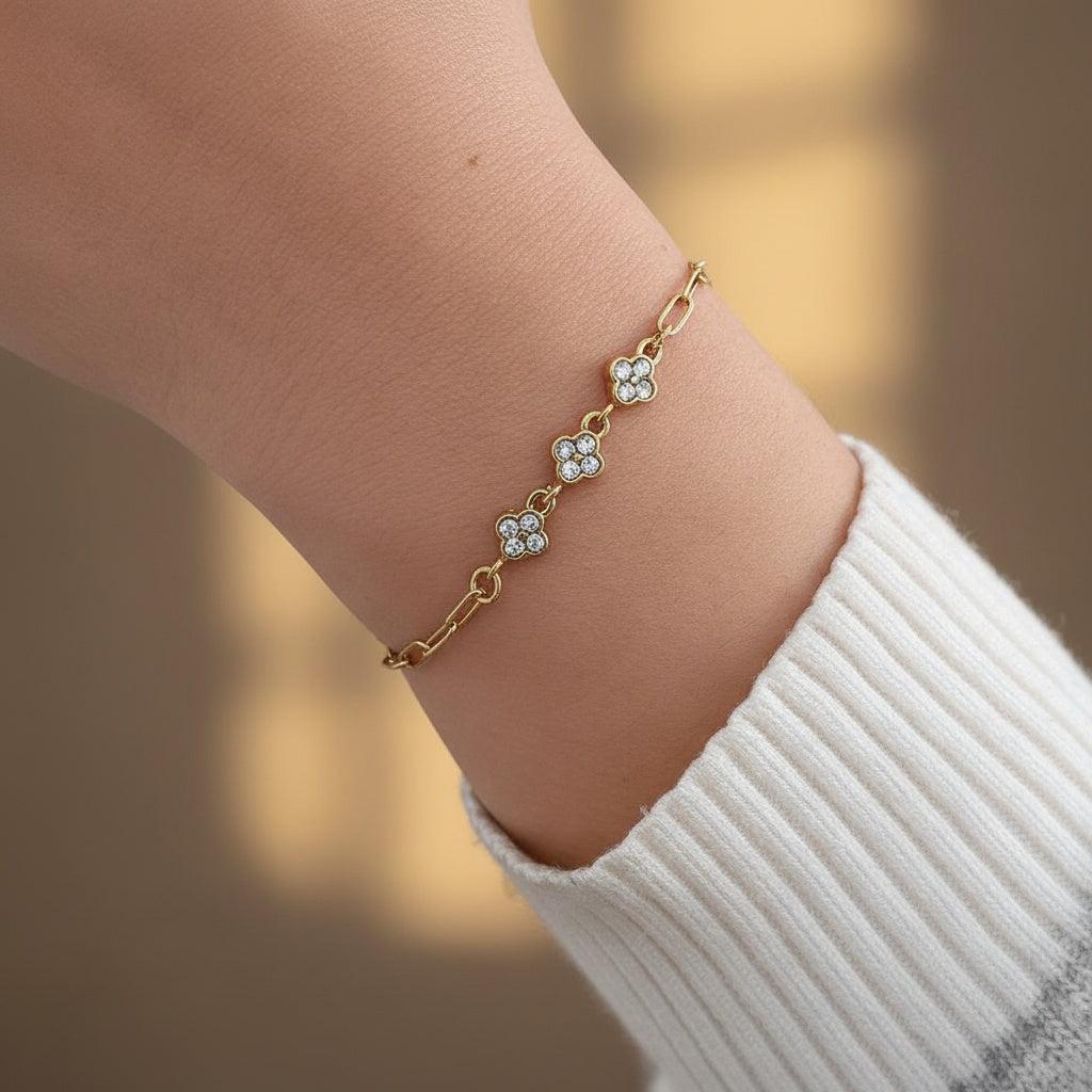 „Miranira“ Three Diamond Flowers Armband