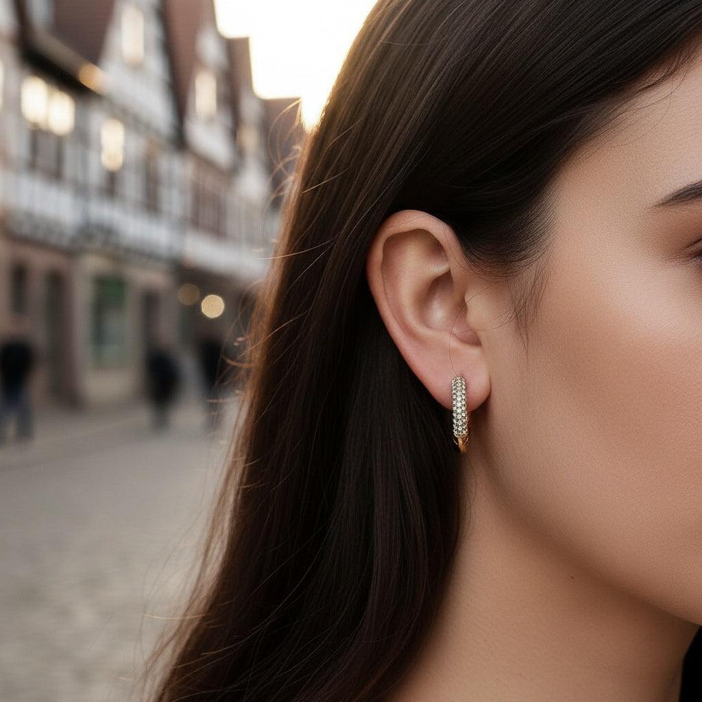 „Miranora“ Diamond Hoop Ohrringe
