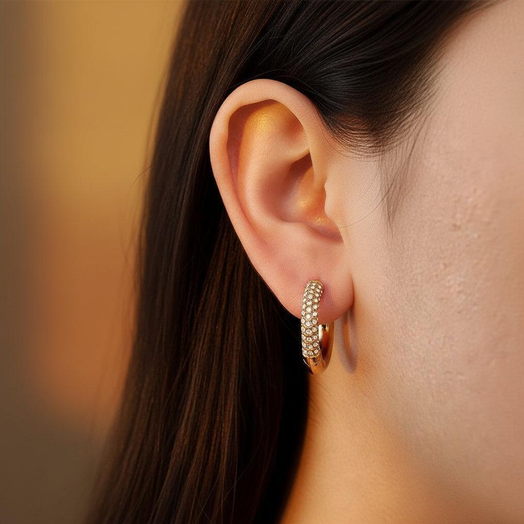 „Miranora“ Diamond Hoop Ohrringe