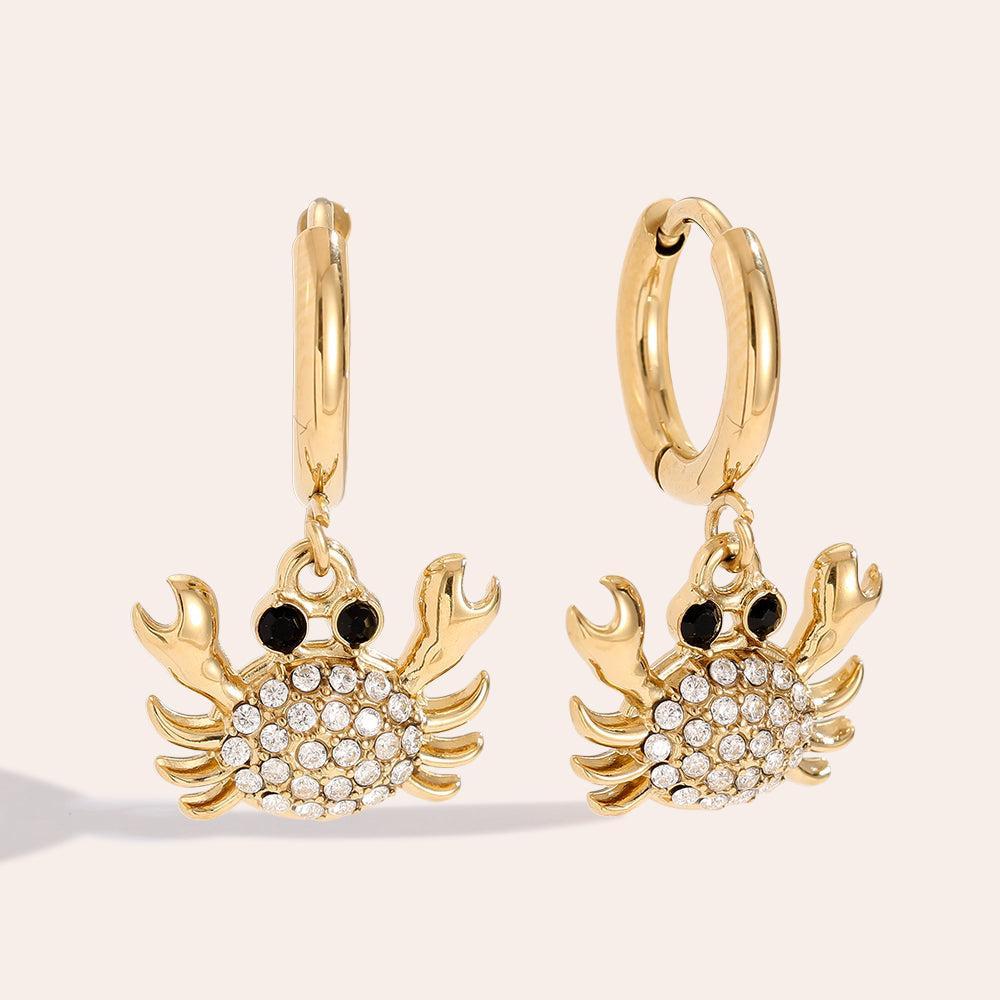„Mirasira“ Seecrabs Diamond Ohrringe-Goldharmonie