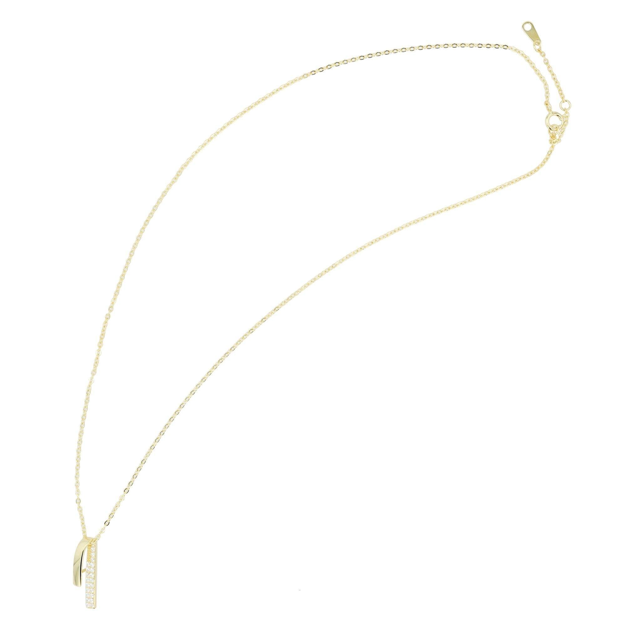 "Miraya" – Vergoldete Silberkette mit Zirkonia-Anhänger (925er Silber)