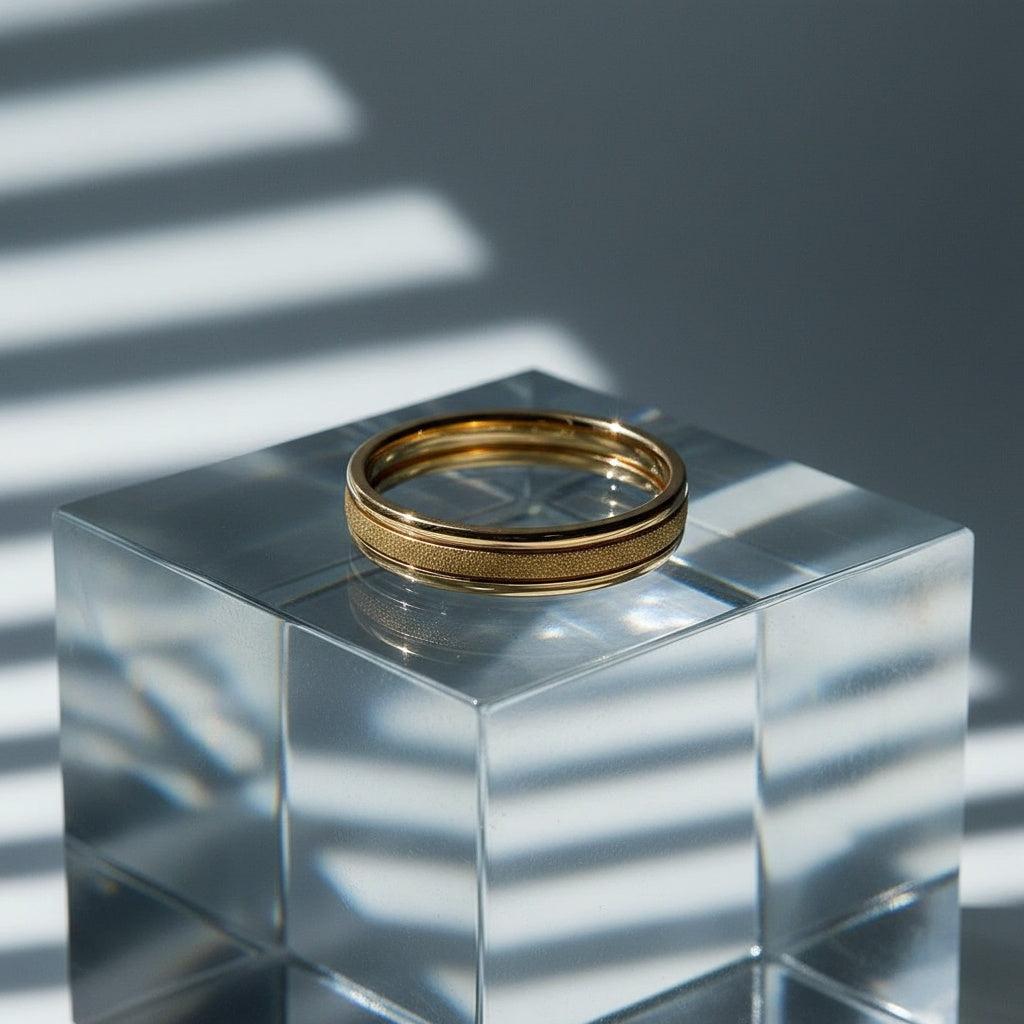 Mirella - 3-teiliges Damen-Ringset in goldfarben