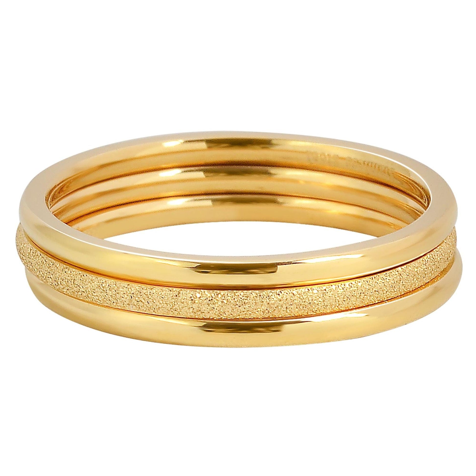 "Mirella" – 3-teiliges Damen-Ringset in goldfarben