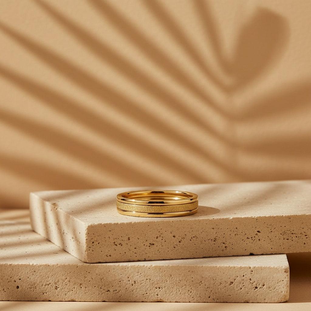 Mirella - 3-teiliges Damen-Ringset in goldfarben