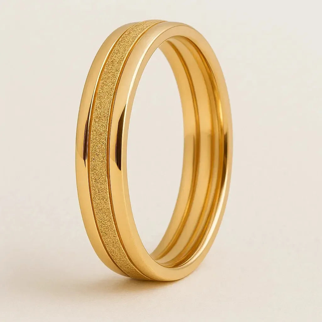 "Mirella" – 3-teiliges Damen-Ringset in goldfarben