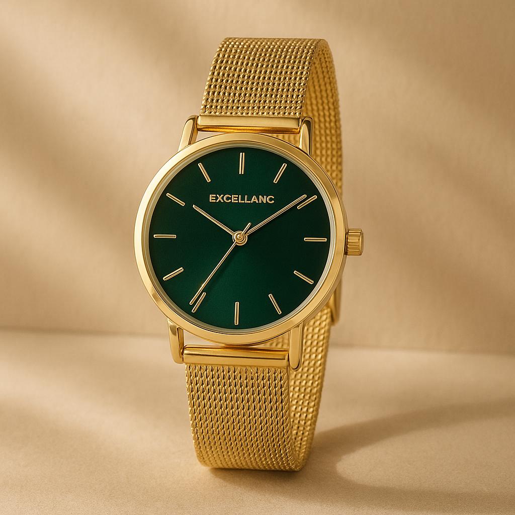 "Mirena" – Damenuhr mit Edelstahl-Meshband und minimalistischer Eleganz