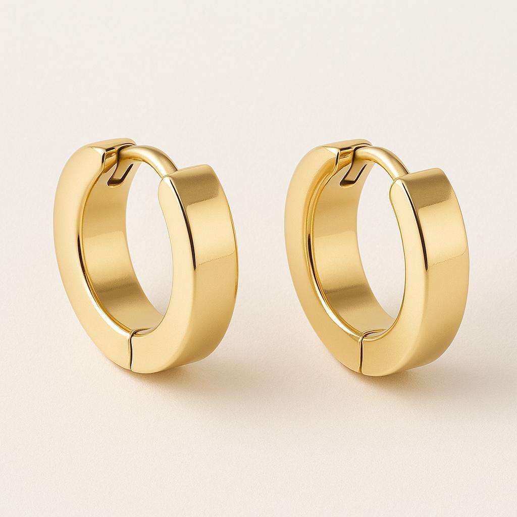 „Mireva“ – Kleine Creolen in schlichter Eleganz-Goldharmonie