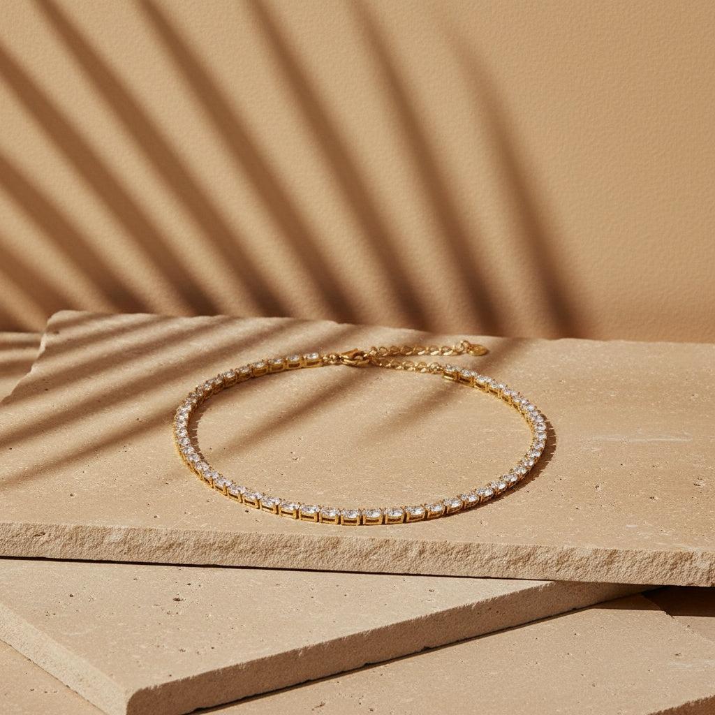 "Naviariahe" Oval Diamond Chain Edelstahl Halskette