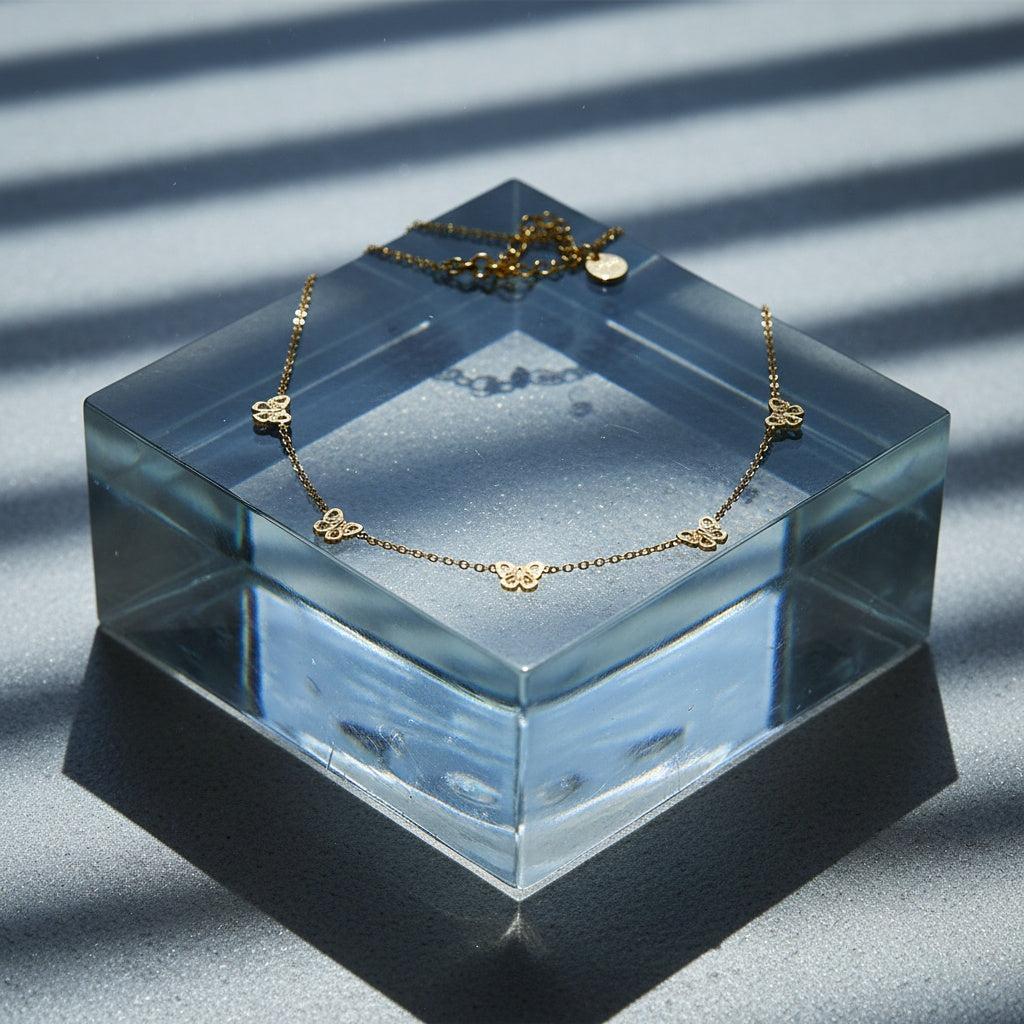 "Navielleaelle" Little Bowtie Edelstahl Halskette