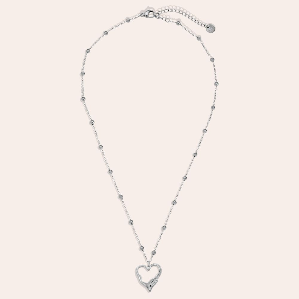 "Navimiraine" Irregular Heart Edelstahl Halskette