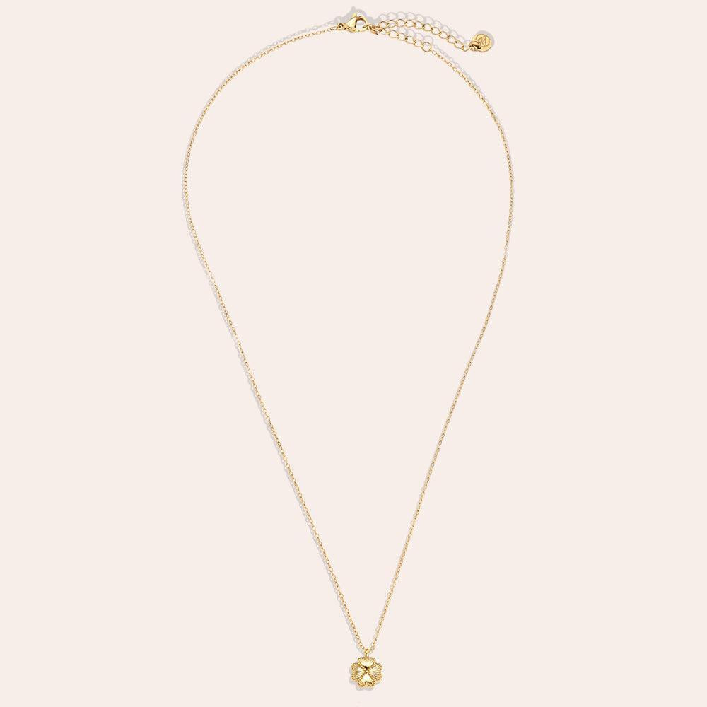 "Noaelisyne" Lucky Flower Edelstahl Halskette-Goldharmonie